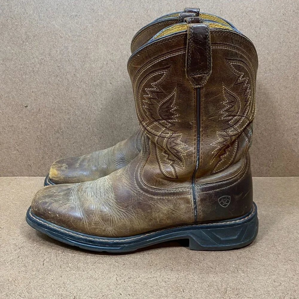 Ariat Mens WorkHog XT Coil Western Leather Work Boot Brown Size 6